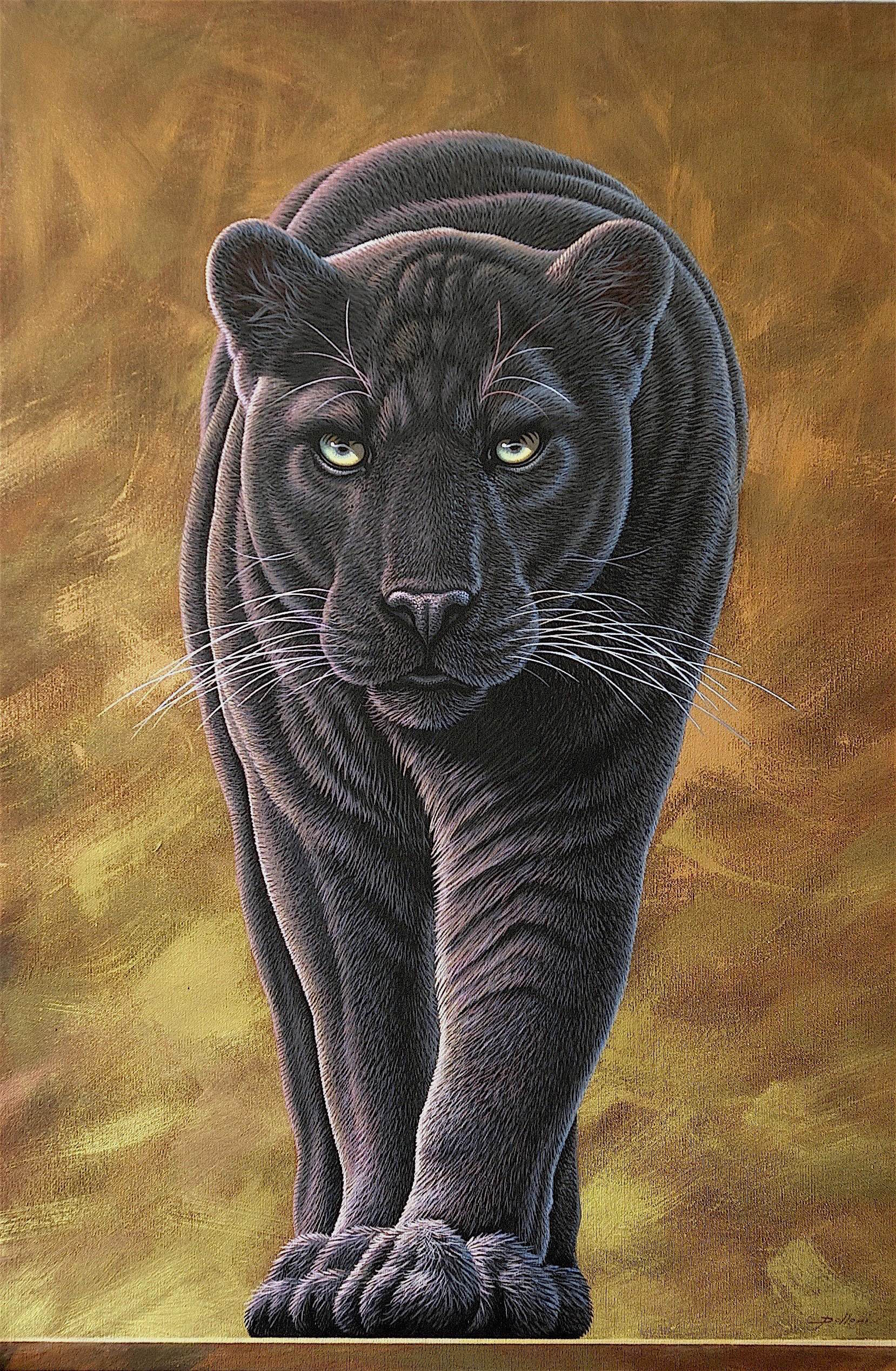 "Black panther" - inches 35x24 - Polloni Saverio