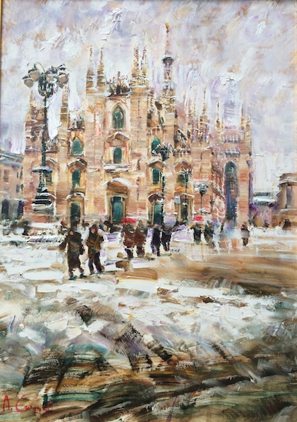 "Duomo di Milano" - inches 28x20 - Cargnel Antonio