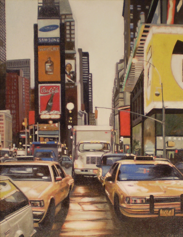 "New York: Time Square" - inches 18x14 - Baratta Luigi