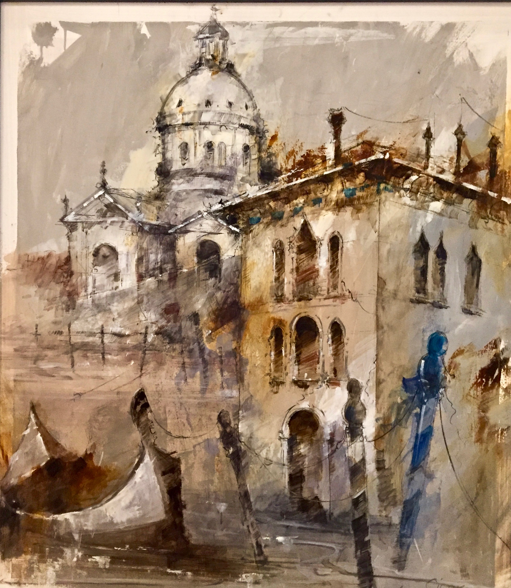 "Venezia Chiesa della Salute" - inches 30x26 - Ciceri Donato